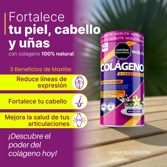 Colágeno Maxlite: Salud, Juventud y Energía en un solo batido.